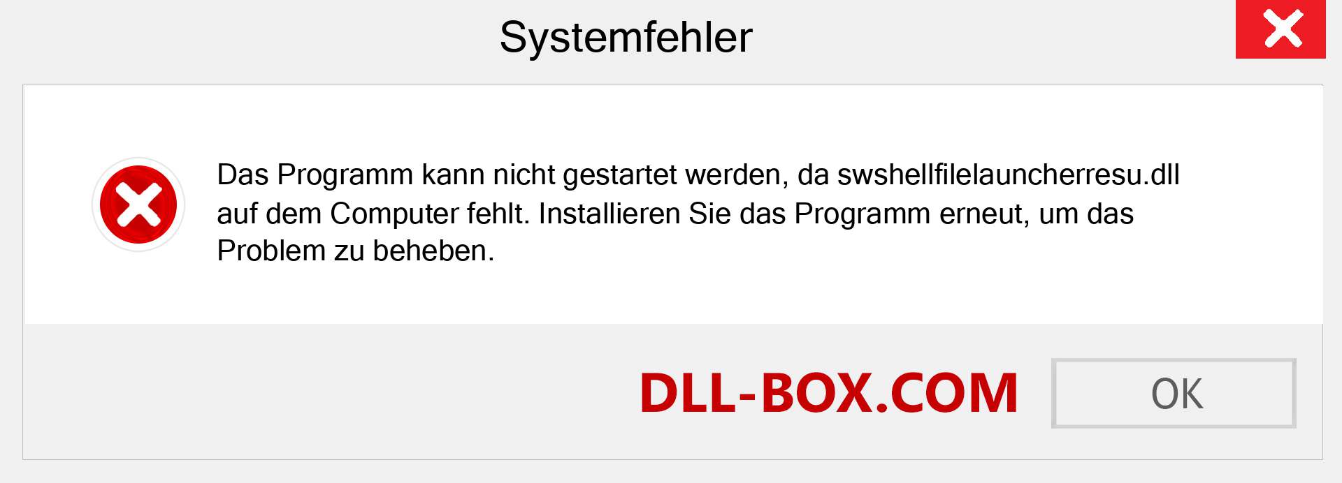 swshellfilelauncherresu.dll-Datei fehlt?. Download für Windows 7, 8, 10 - Fix swshellfilelauncherresu dll Missing Error unter Windows, Fotos, Bildern